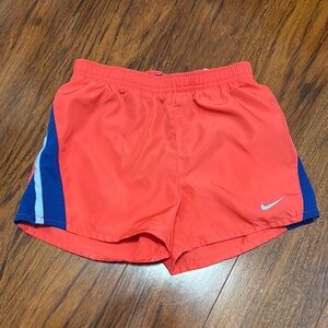 Nike girls Coral and Blue Dri-FIT Shorts